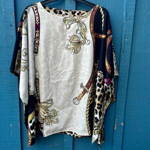Chico's Animal and Chain Print Blouse